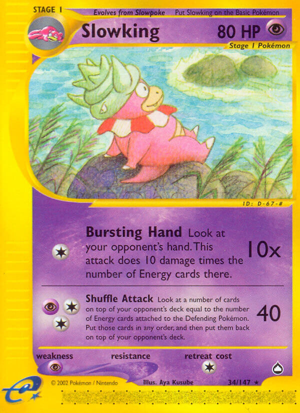 Slowking⁣ - Aquapolis⁣ (Rare)⁣ [34] English / Excellent / Normal