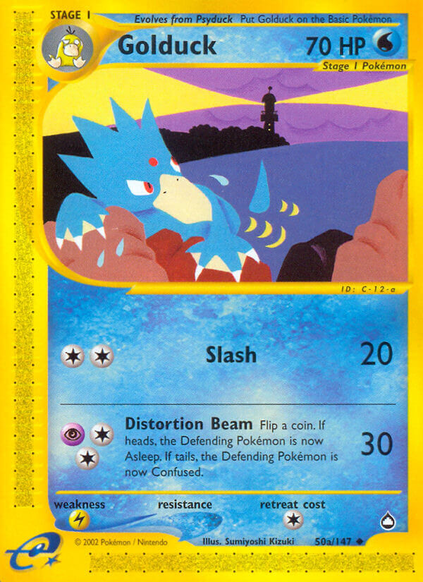 Golduck⁣ - Aquapolis⁣ (Uncommon)⁣ [50a] English / Poor / Normal