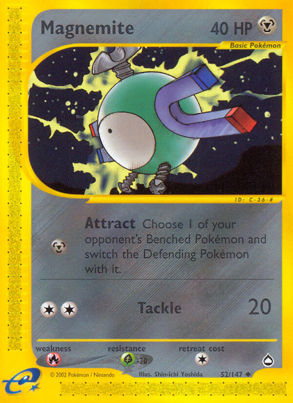 Magnemite⁣ - Aquapolis⁣ (Uncommon)⁣ [52] English / Near Mint / Normal