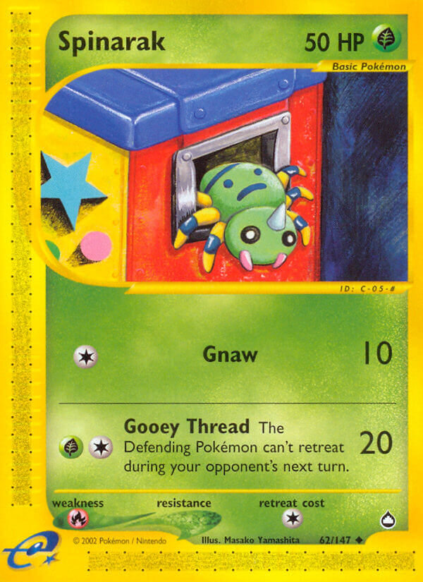 Spinarak⁣ - Aquapolis⁣ (Uncommon)⁣ [62] English / Played / Normal