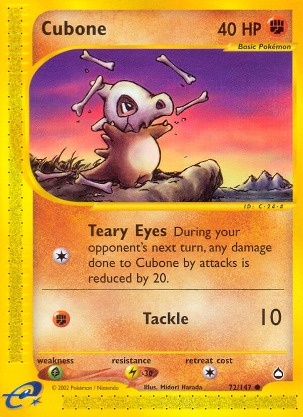 Cubone⁣ - Aquapolis⁣ (Common)⁣ [72] English / Light Played / Normal
