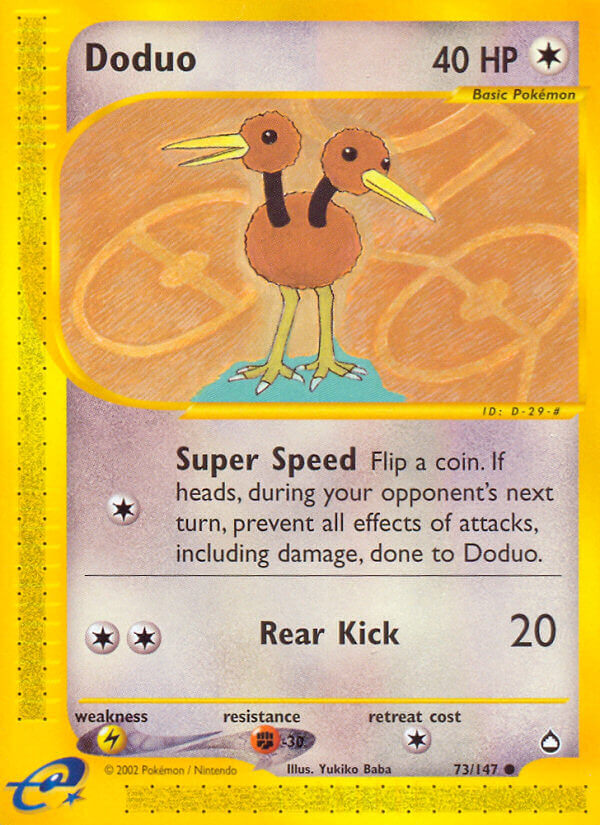 Doduo⁣ - Aquapolis⁣ (Common)⁣ [73] English / Good / Normal