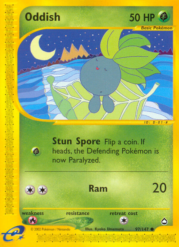 Oddish⁣ - Aquapolis⁣ (Common)⁣ [97] English / Excellent / Normal