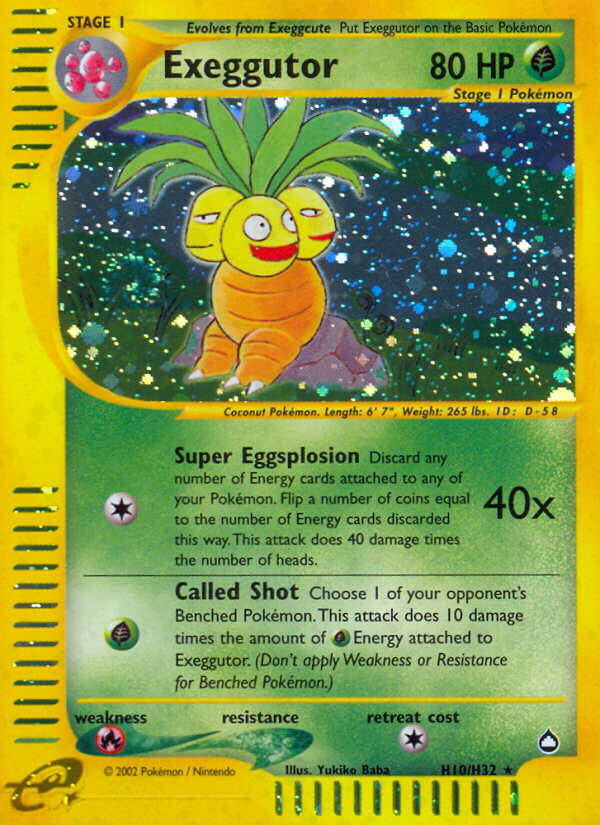 Exeggutor⁣ - Aquapolis⁣ (Holo Rare)⁣ [H10] English / Good / Normal