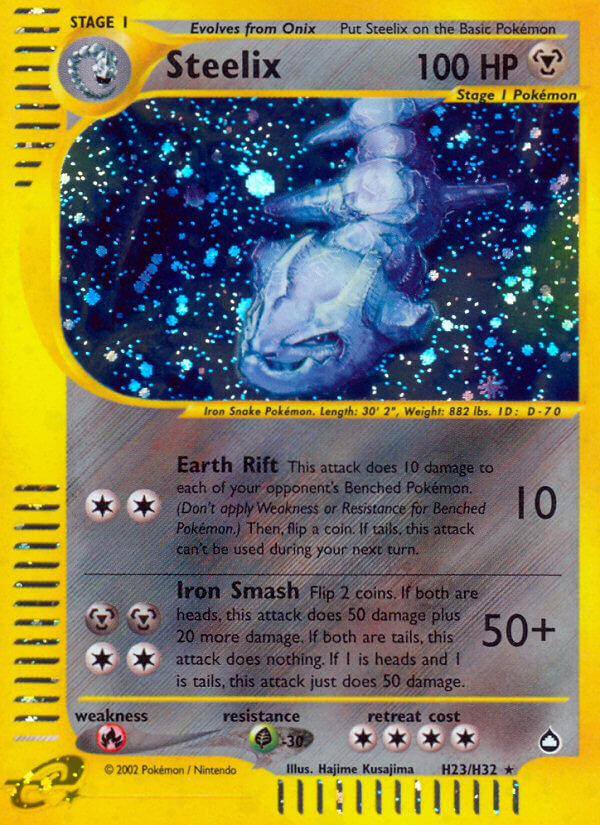 Steelix⁣ - Aquapolis⁣ (Holo Rare)⁣ [H23] English / Excellent / Normal