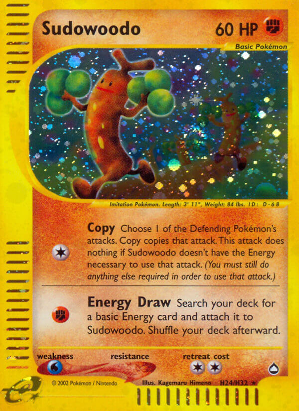 Sudowoodo⁣ - Aquapolis⁣ (Holo Rare)⁣ [H24] English / Light Played / Normal