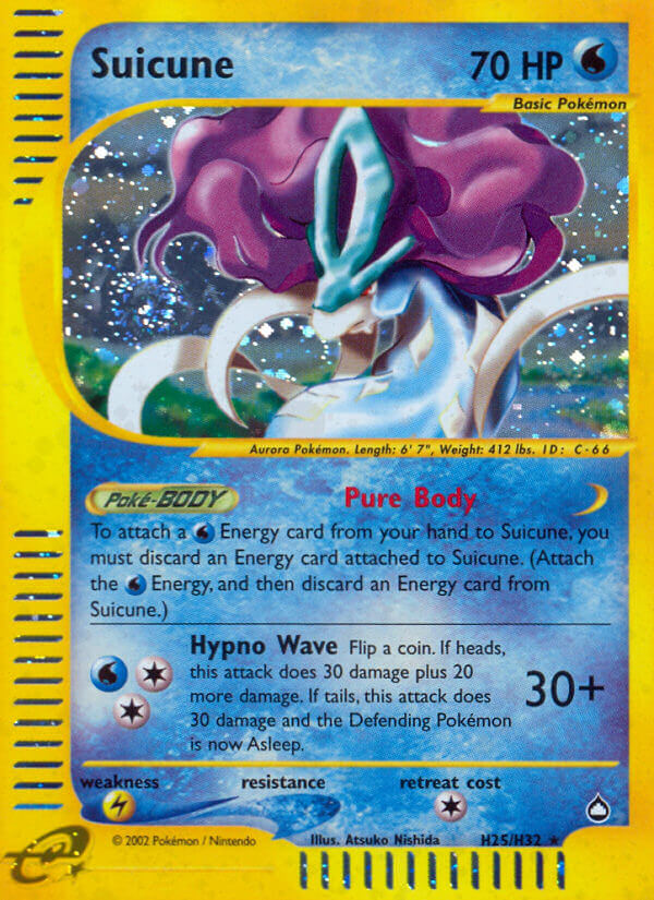 Suicune⁣ - Aquapolis⁣ (Holo Rare)⁣ [H25] English / Excellent / Normal