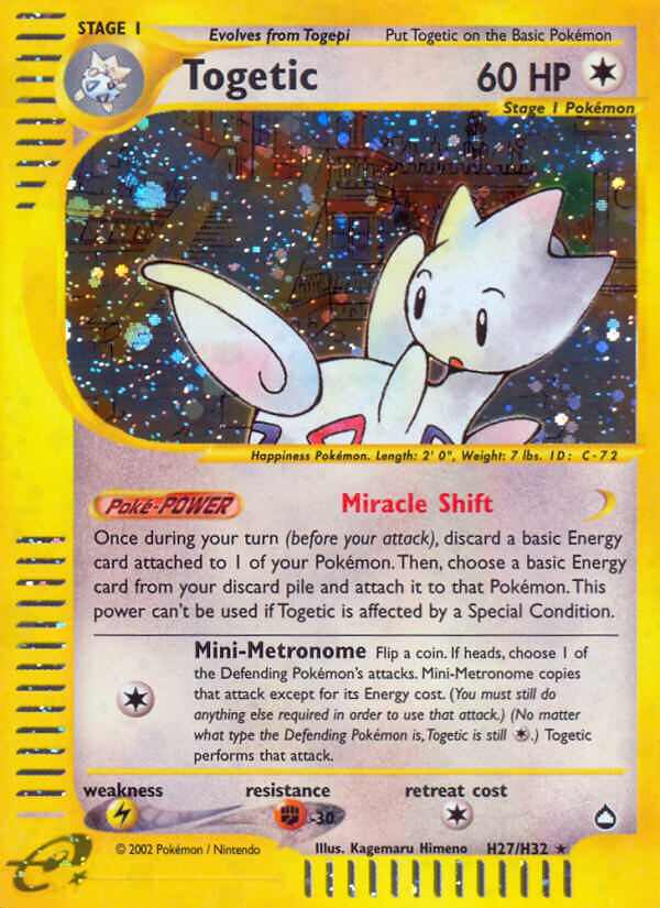 Togetic⁣ - Aquapolis⁣ (Holo Rare)⁣ [H27] English / Good / Normal