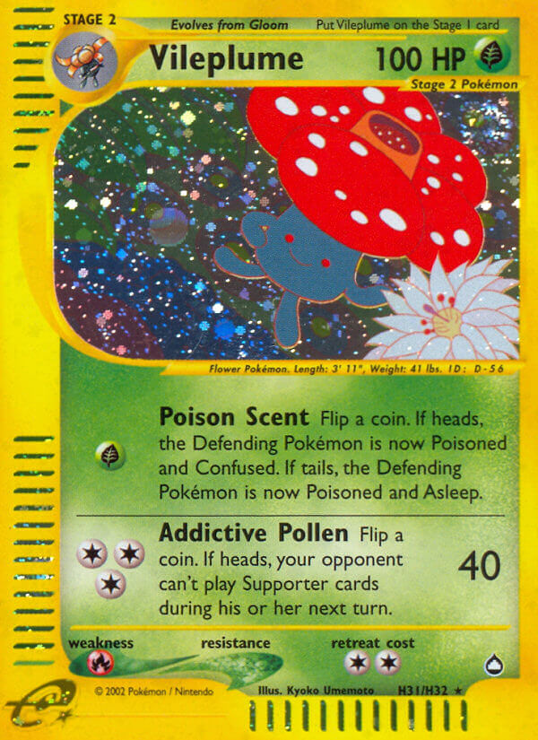 Vileplume⁣ - Aquapolis⁣ (Holo Rare)⁣ [H31] English / Light Played / Normal