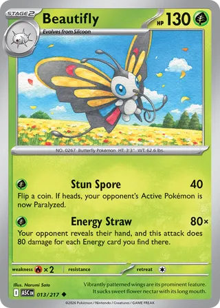 Beautifly - Ascended Heroes (Rare) [ASC-013] English / Near Mint / Normal