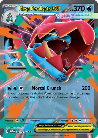 Mega Feraligatr ex - Ascended Heroes (Double Rare) [ASC-043] English / Near Mint / Normal