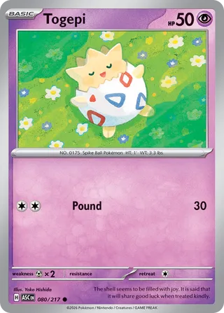 Togepi - Ascended Heroes (Common) [ASC-080] English / Near Mint / Normal