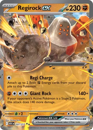 Regirock ex - Ascended Heroes (Double Rare) [ASC-107] English / Near Mint / Normal