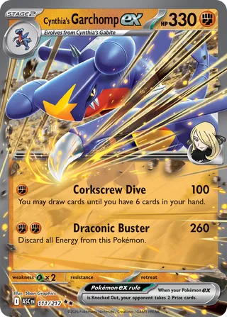 Cynthia's Garchomp ex - Ascended Heroes (Double Rare) [ASC-111] English / Near Mint / Normal