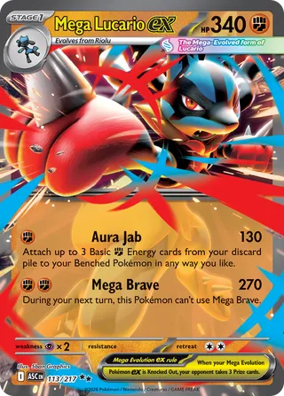 Mega Lucario ex - Ascended Heroes (Double Rare) [ASC-113] English / Near Mint / Normal