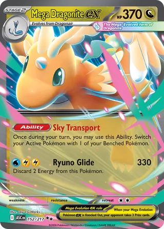 Mega Dragonite ex - Ascended Heroes (Double Rare) [ASC-152] English / Near Mint / Normal