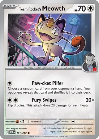 Team Rocket's Meowth - Ascended Heroes (Common) [ASC-161] English / Near Mint / Normal