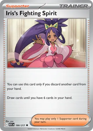 Iris's Fighting Spirit - Ascended Heroes (Uncommon) [ASC-190] English / Near Mint / Normal
