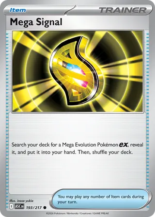 Mega Signal - Ascended Heroes (Common) [ASC-193] English / Near Mint / Normal