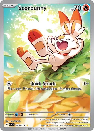 Scorbunny - Ascended Heroes (Illustration Rare) [ASC-225] English / Near Mint / Normal