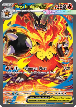 Mega Emboar ex - Ascended Heroes (Special Illustration Rare) [ASC-273] English / Near Mint / Normal