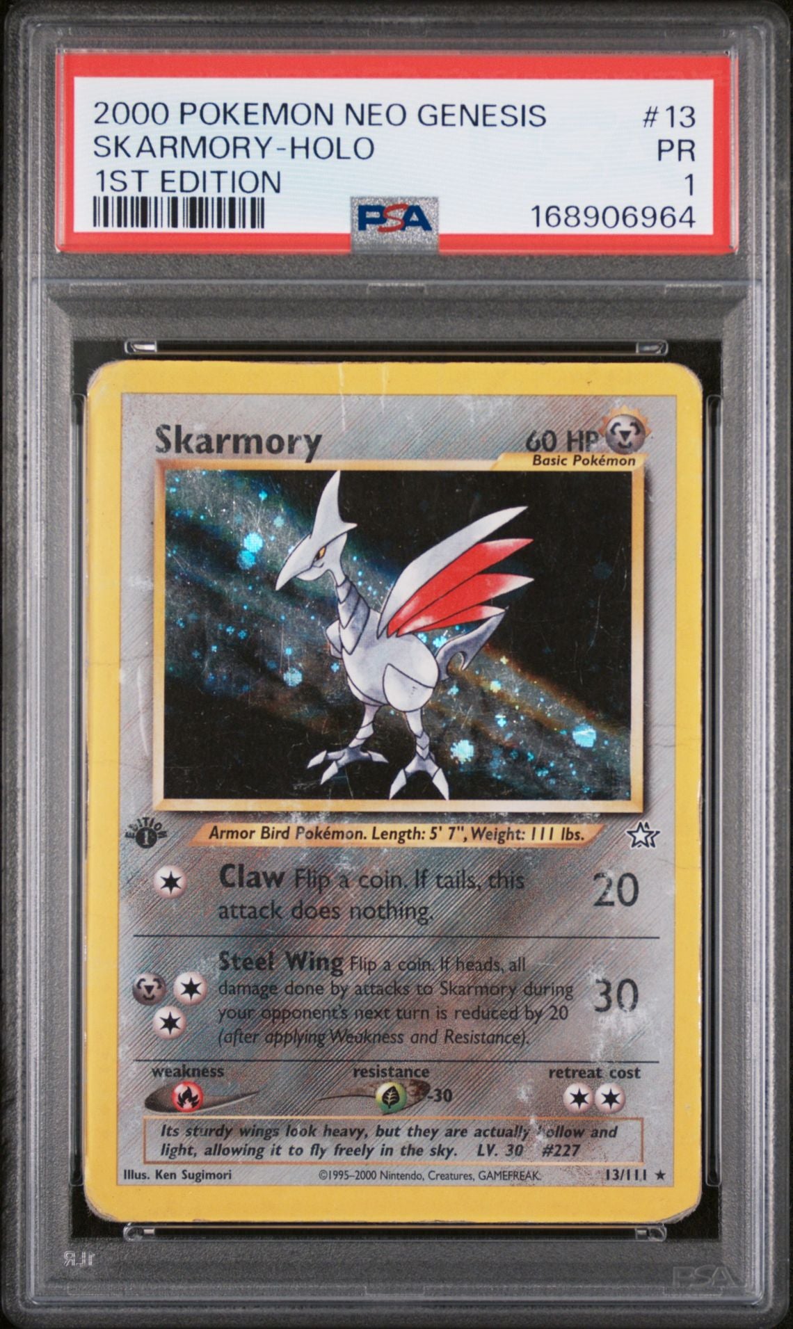 Skarmory #13 Neo Genesis PSA 1 - forside