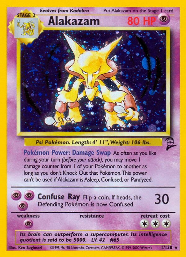 Alakazam Base Set 2 Holo Rare Kortspil