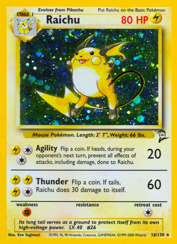 Raichu - Base Set 2 (Holo Rare) [B2-16] English / Poor / Normal