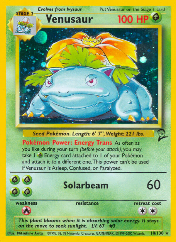 Venusaur⁣ - Base Set 2⁣ (Holo Rare)⁣ [18] English / Light Played / Normal
