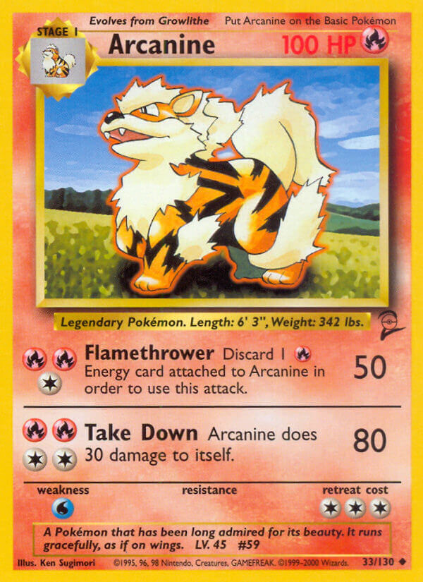 Arcanine - Base Set 2 (Uncommon) [B2-33] English / Near Mint / Normal