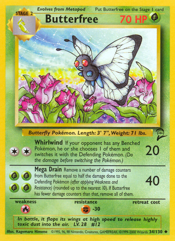 Butterfree - Base Set 2 (Uncommon) [B2-34] English / Near Mint / Normal