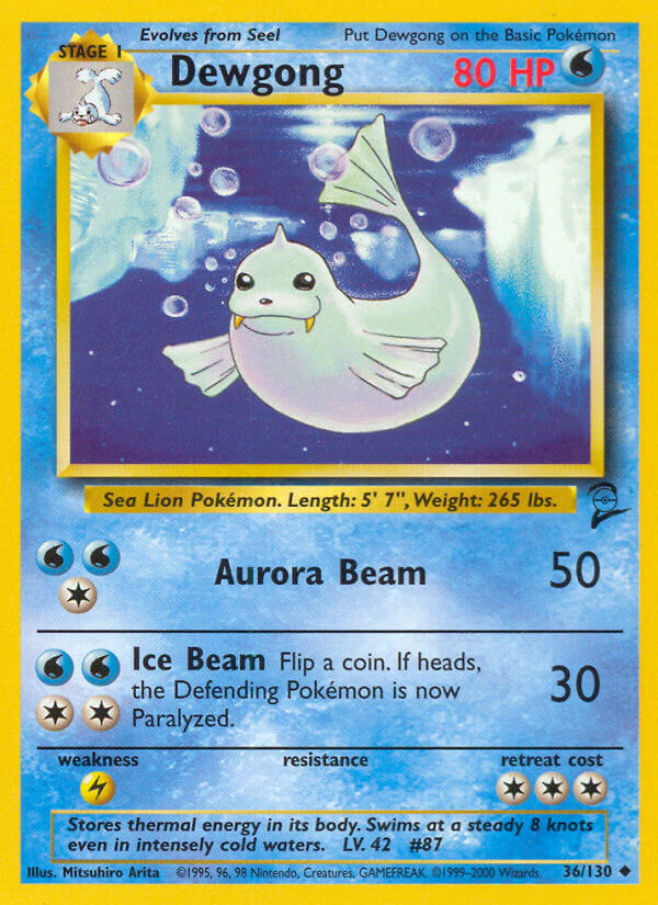 Dewgong⁣ - Base Set 2⁣ (Uncommon)⁣ [36] English / Excellent / Normal