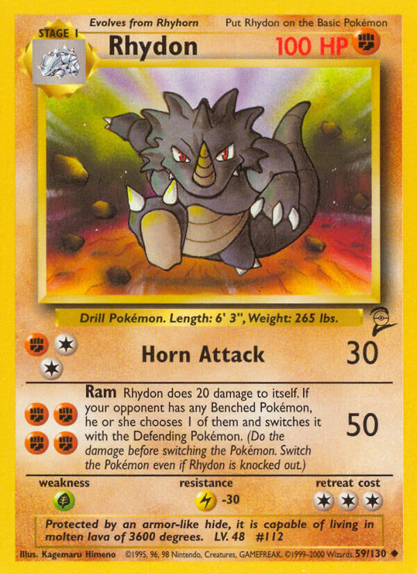 Rhydon⁣ - Base Set 2⁣ (Uncommon)⁣ [59] English / Near Mint / Normal