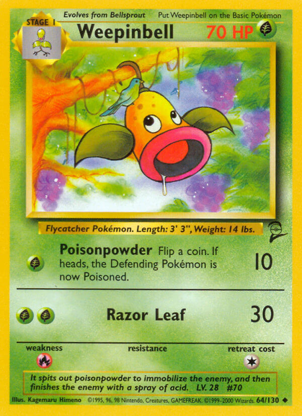 Weepinbell⁣ - Base Set 2⁣ (Uncommon)⁣ [64] English / Excellent / Normal