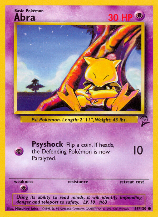 Abra⁣ - Base Set 2⁣ (Common)⁣ [65] English / Excellent / Normal