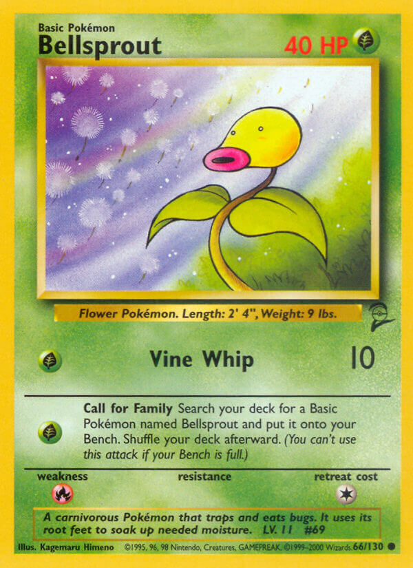 Bellsprout⁣ - Base Set 2⁣ (Common)⁣ [66] English / Played / Normal