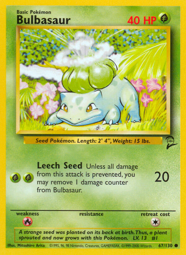 Bulbasaur⁣ - Base Set 2⁣ (Common)⁣ [67] English / Played / Normal
