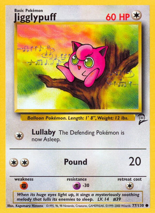 Jigglypuff⁣ - Base Set 2⁣ (Common)⁣ [77] English / Excellent / Normal