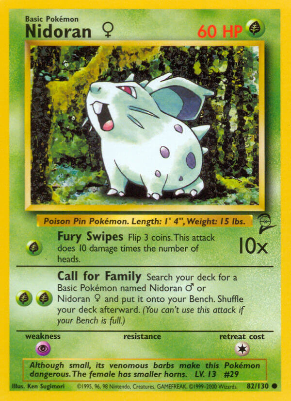 Nidoran ♀⁣ - Base Set 2⁣ (Common)⁣ [82] English / Near Mint / Normal