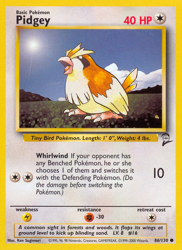 Pidgey⁣ - Base Set 2⁣ (Common)⁣ [86] English / Excellent / Normal
