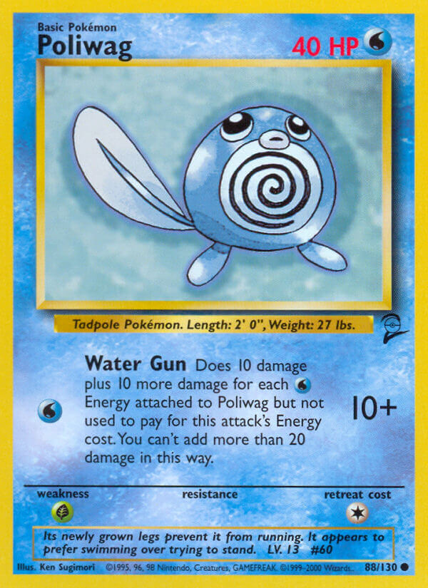 Poliwag⁣ - Base Set 2⁣ (Common)⁣ [88] English / Light Played / Normal