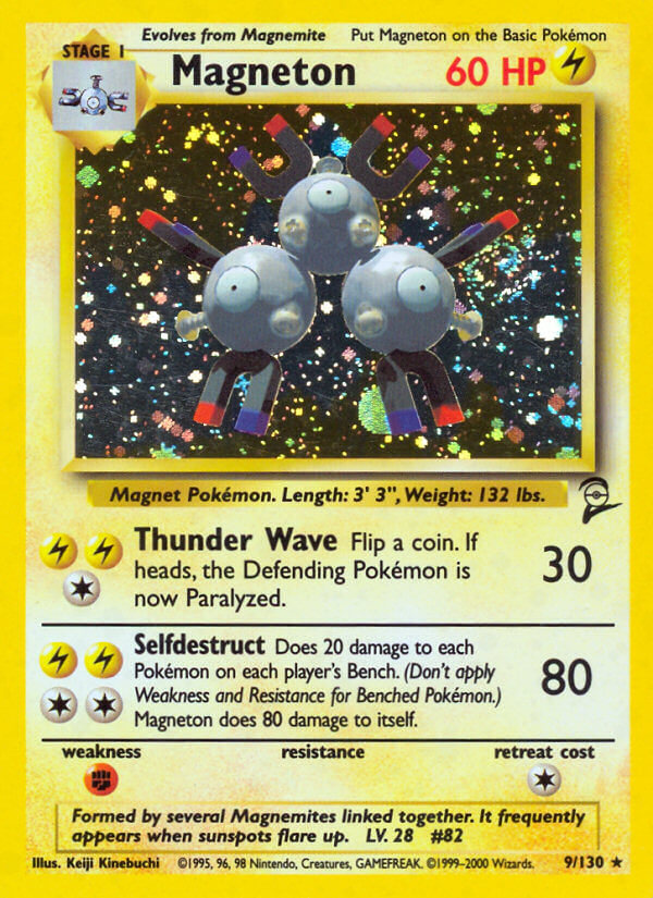 Magneton - Base Set 2 (Holo Rare) [9] Kortspil