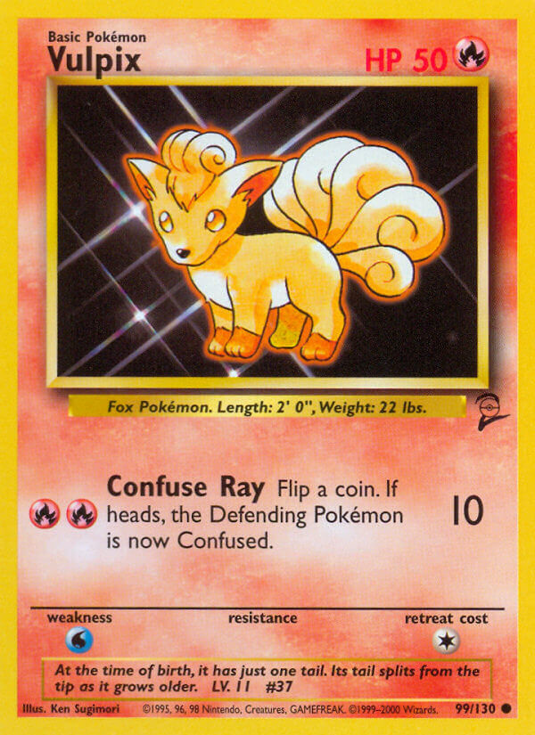 Vulpix⁣ - Base Set 2⁣ (Common)⁣ [99] English / Excellent / Normal