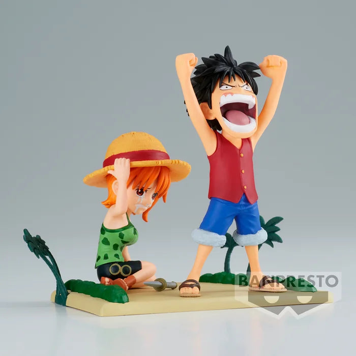 Banpresto World Collectable Figure One Piece Log Stories Monkey D. Luffy & Nami Figur