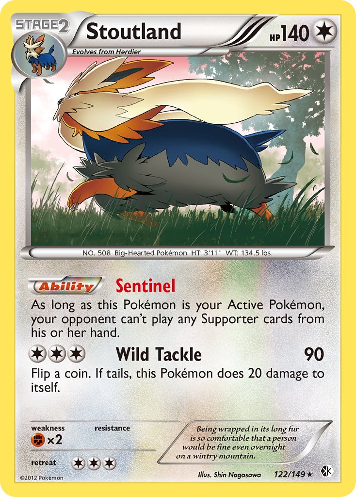 Stoutland - Boundaries Crossed (Holo Rare) [BCR-122] English / Near Mint / Normal