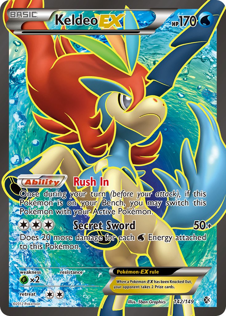 Keldeo EX - Boundaries Crossed (Ultra Rare) [BCR-142] English / Near Mint / Normal