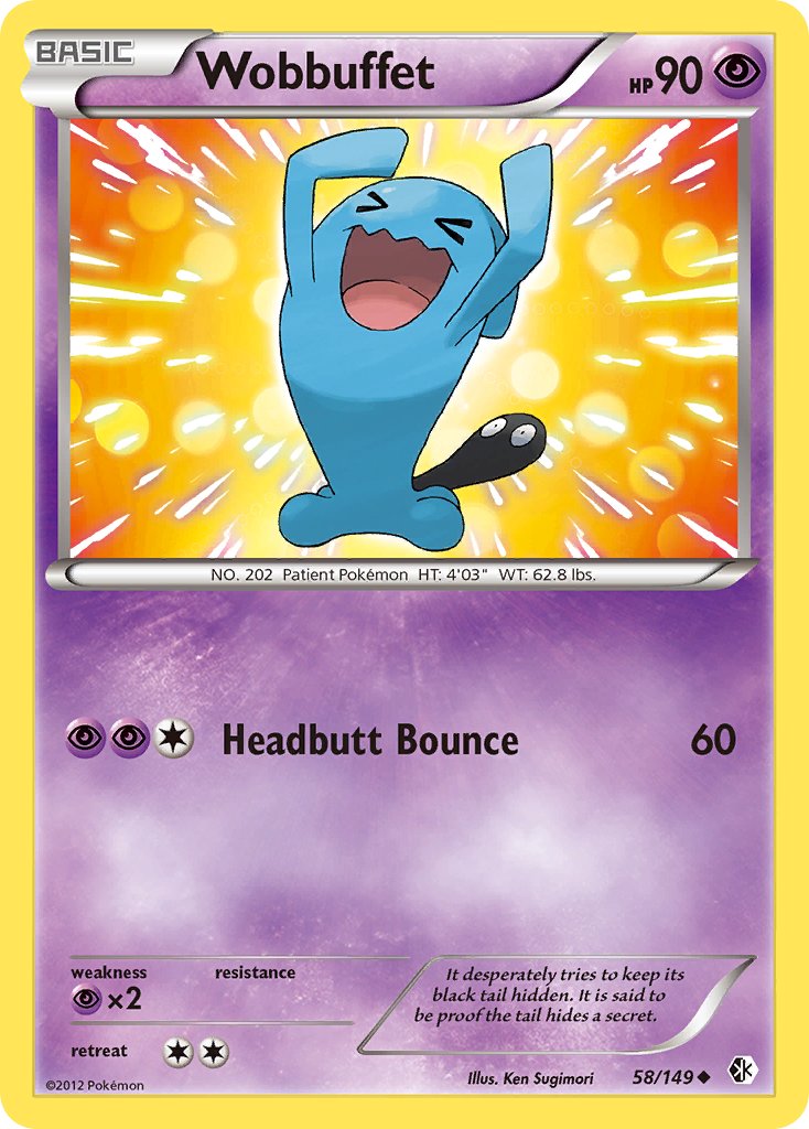 Wobbuffet - Boundaries Crossed (Uncommon) [BCR-58] English / Near Mint / Normal