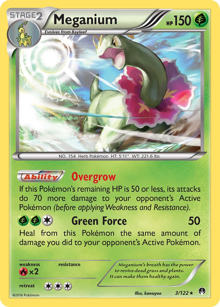 Meganium BREAKpoint Holo Rare BKP-3 Kortspil