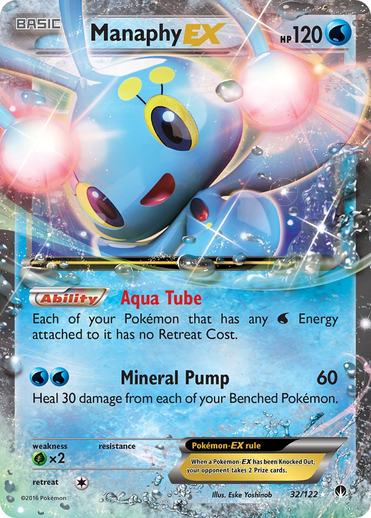 Manaphy EX - BREAKpoint (Ultra Rare) [BKP-32] English / Near Mint / Normal