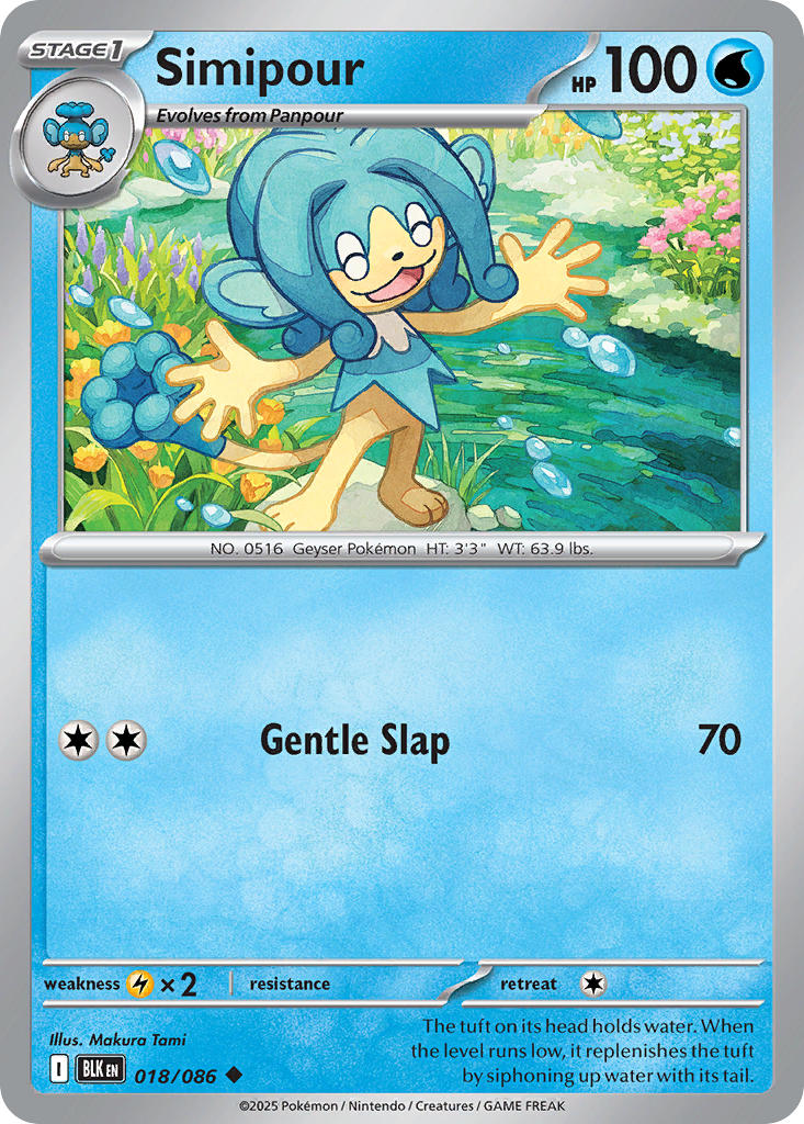 Simipour⁣ - Black Bolt⁣ (Uncommon)⁣ [018] English / Near Mint / Reverse-Holo Normal